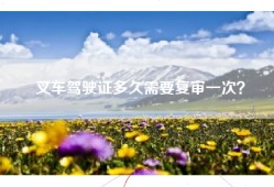 叉车驾驶证多久需要复审一次？