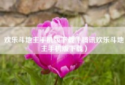 欢乐斗地主手机版下载（腾讯欢乐斗地主手机版下载）