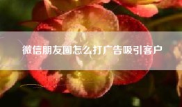微信朋友圈怎么打广告吸引客户