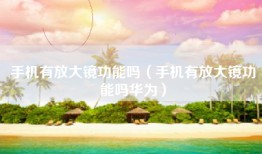手机有放大镜功能吗（手机有放大镜功能吗华为）