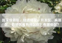 国家级新区、经济特区、开发区、高新区、自贸区等有何区别？有哪些区？