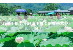 取消手机卡（取消手机卡需要去营业厅吗）