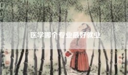 医学哪个专业最好就业
