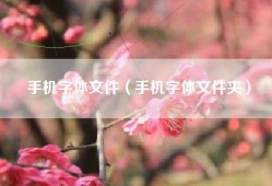 手机字体文件（手机字体文件夹）