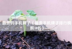 最贵的手机牌子（最贵手机牌子排行榜前10名）