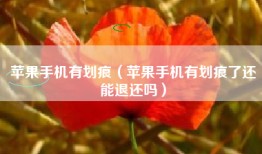 苹果手机有划痕（苹果手机有划痕了还能退还吗）