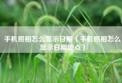 手机照相怎么显示日期（手机照相怎么显示日期地点）