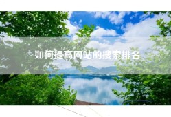 如何提高网站的搜索排名