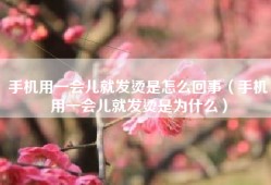 手机用一会儿就发烫是怎么回事（手机用一会儿就发烫是为什么）