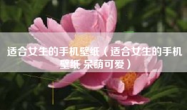 适合女生的手机壁纸（适合女生的手机壁纸 呆萌可爱）