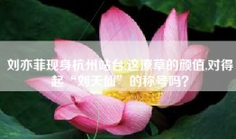刘亦菲现身杭州站台,这潦草的颜值,对得起“刘天仙”的称号吗？
