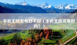 手机无线充电好不好（手机无线充电好吗？）