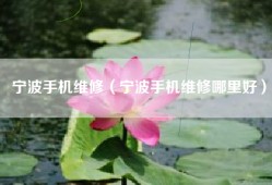 宁波手机维修（宁波手机维修哪里好）
