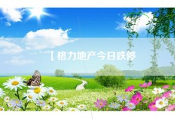 【格力地产今日跌停