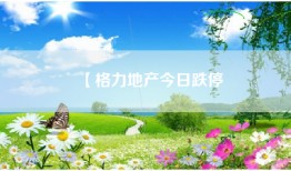 【格力地产今日跌停