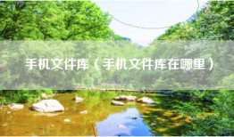 手机文件库（手机文件库在哪里）