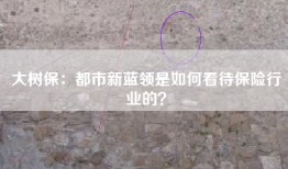 大树保：都市新蓝领是如何看待保险行业的？