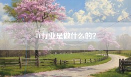 IT行业是做什么的？