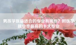 男孩学医最适合的专业有哪些？附医学就业率最高的十大专业
