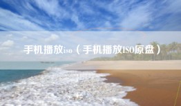 手机播放iso（手机播放ISO原盘）