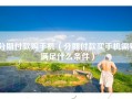 分期付款购手机（分期付款买手机需要满足什么条件）