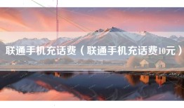联通手机充话费（联通手机充话费10元）