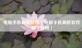 电脑手机刷机软件（电脑手机刷机软件哪个好用）
