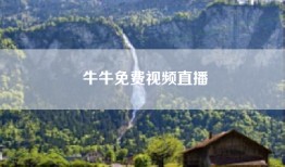 牛牛免费视频直播