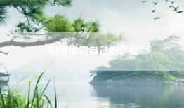 如何推销自己的产品