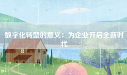 数字化转型的意义：为企业开启全新时代