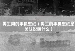 男生用的手机壁纸（男生的手机壁纸是美女说明什么）
