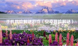 手机冒险解谜游戏（安卓冒险解谜）
