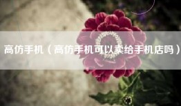 高仿手机（高仿手机可以卖给手机店吗）