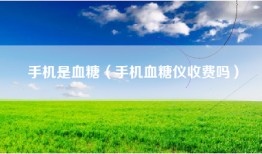 手机是血糖（手机血糖仪收费吗）