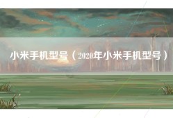 小米手机型号（2020年小米手机型号）
