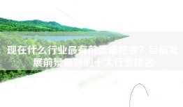 现在什么行业最有前景最吃香？目前发展前景最好的十大行业排名