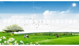 手机不显示手机卡（手机不显示手机卡怎么解决）