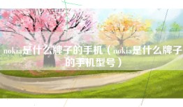 nokia是什么牌子的手机（nokia是什么牌子的手机型号）