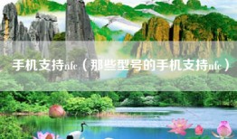 手机支持nfc（那些型号的手机支持nfc）