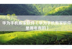 华为手机搬家软件（华为手机搬家软件是哪年有的）