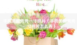 手机美图秀秀一寸照片（手机美图秀秀一寸照片怎么弄）