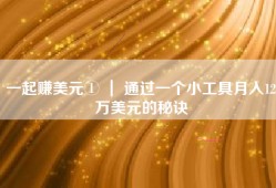 一起赚美元① ｜ 通过一个小工具月入12万美元的秘诀