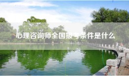 心理咨询师全国报考条件是什么