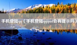 手机登陆qq（手机登陆qqipad会有提示吗）