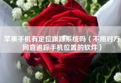 苹果手机有定位跟踪系统吗（不用对方同意追踪手机位置的软件）