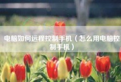 电脑如何远程控制手机（怎么用电脑控制手机）