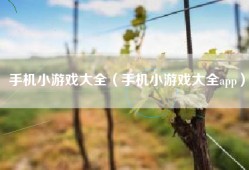手机小游戏大全（手机小游戏大全app）
