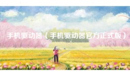 手机驱动器（手机驱动器官方正式版）