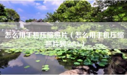 怎么用手机压缩照片（怎么用手机压缩照片到500kb）