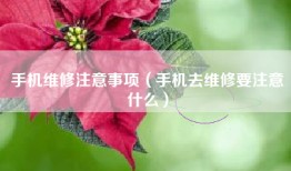 手机维修注意事项（手机去维修要注意什么）